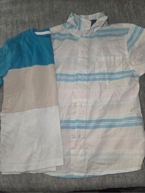 The Children's Place Blue & White Striped Button-Up Shirt
